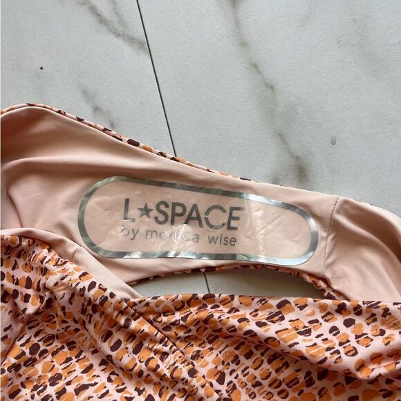 Nwt l*space one shoulder cardi rashgaurd desi wild bunch printed bikini set - Picture 6 of 12